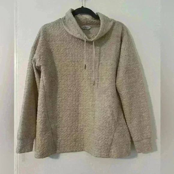 Gorgeous oatmeal color top. This makes being comfortable look stylish (C111) - Picture 1 of 6